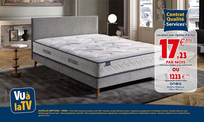 Offre de location avec option d'achat - Matelas NEPTUNE - ONEA (140x190 cm)