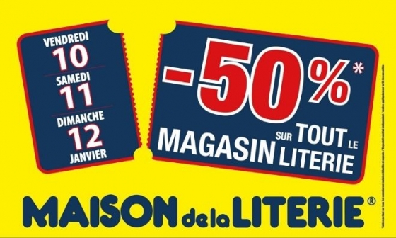 -50% sur TOUTE la partie literie 